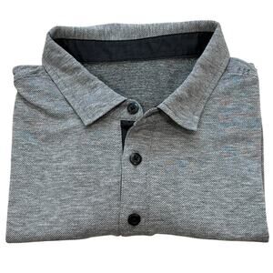 Lululemon Evolution Polo Men's Large Dark Heather Gray Active Athleisure